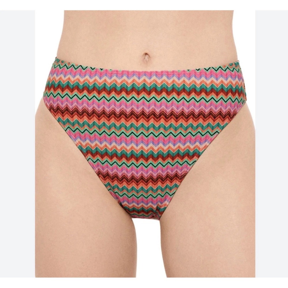 Salt + Cove Juniors Medium Chevron Zig Zag Cheeky High-Waist Bikini Bottoms 299